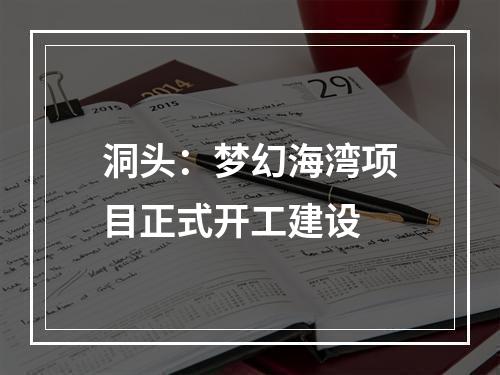 洞头：梦幻海湾项目正式开工建设
