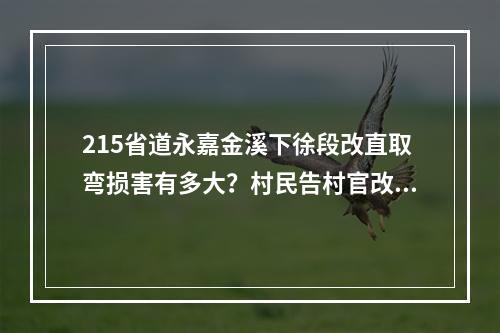 215省道永嘉金溪下徐段改直取弯损害有多大？村民告村官改道避开自家门口