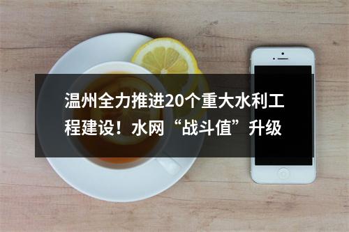 温州全力推进20个重大水利工程建设！水网“战斗值”升级
