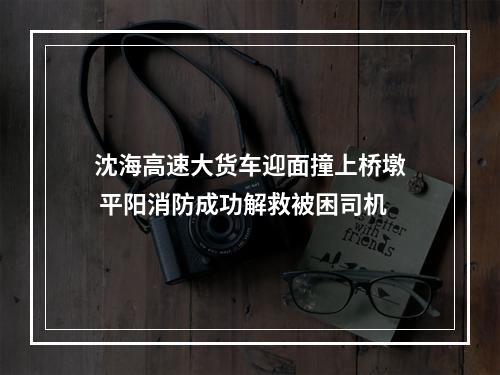 沈海高速大货车迎面撞上桥墩 平阳消防成功解救被困司机
