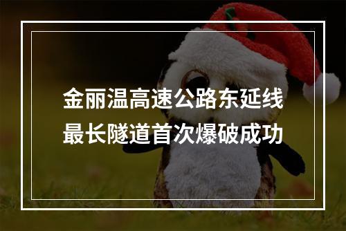 金丽温高速公路东延线最长隧道首次爆破成功