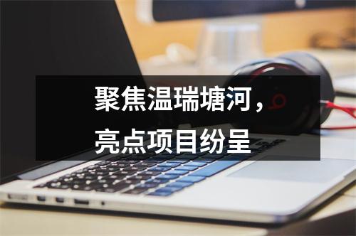 聚焦温瑞塘河，亮点项目纷呈
