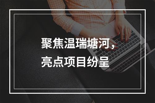 聚焦温瑞塘河，亮点项目纷呈