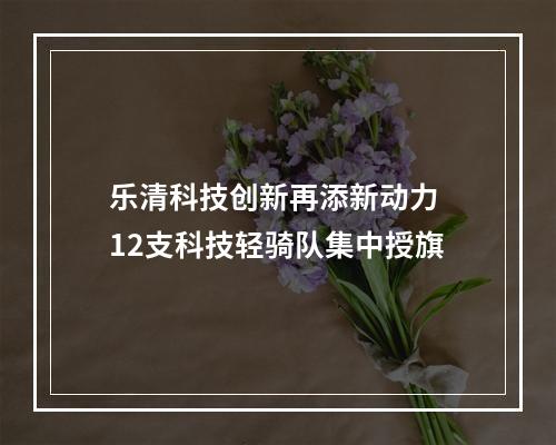 乐清科技创新再添新动力 12支科技轻骑队集中授旗