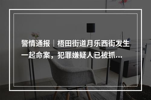 警情通报｜梧田街道月乐西街发生一起命案，犯罪嫌疑人已被抓获