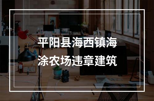 平阳县海西镇海涂农场违章建筑