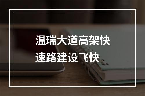 温瑞大道高架快速路建设飞快
