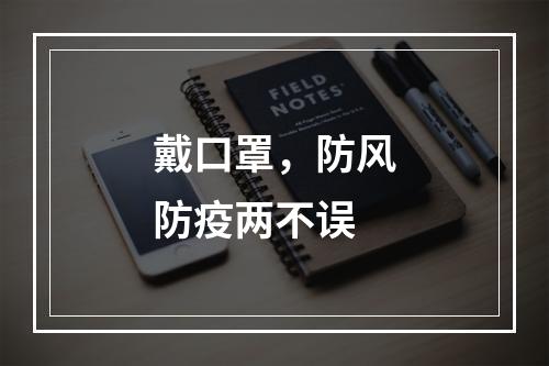戴口罩，防风防疫两不误