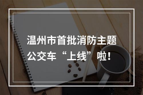 温州市首批消防主题公交车“上线”啦！