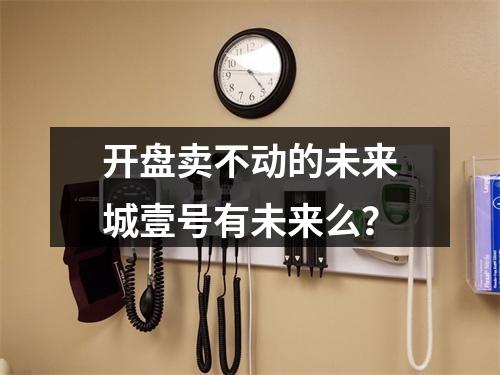 开盘卖不动的未来城壹号有未来么？