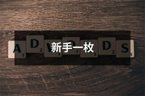 新手一枚