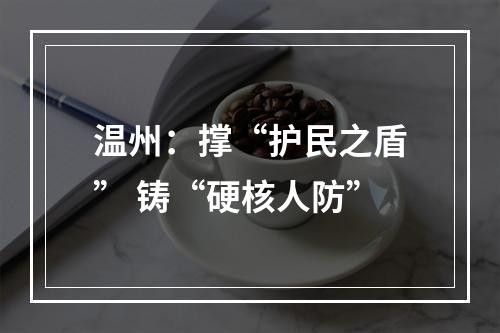 温州：撑“护民之盾” 铸“硬核人防”