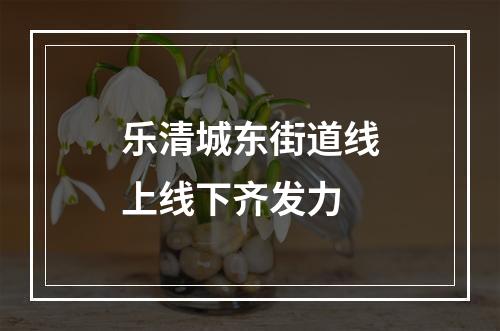 乐清城东街道线上线下齐发力