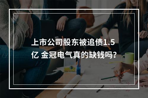 上市公司股东被追债1.5亿 金冠电气真的缺钱吗？
