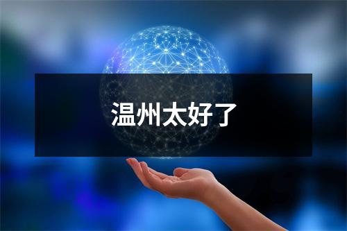 温州太好了