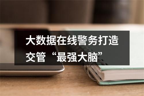 大数据在线警务打造交管“最强大脑”