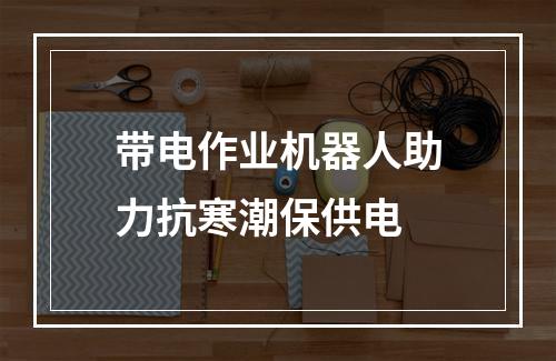 带电作业机器人助力抗寒潮保供电