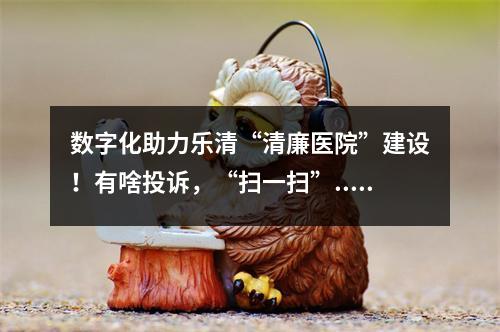 数字化助力乐清“清廉医院”建设！有啥投诉，“扫一扫”......