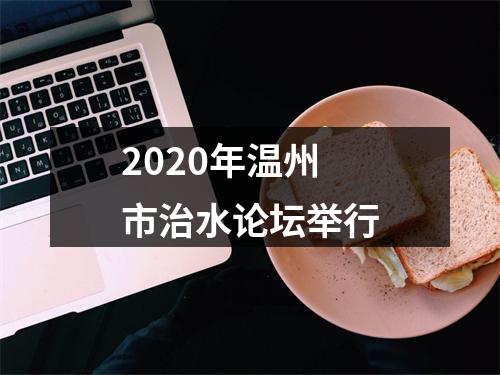 2020年温州市治水论坛举行