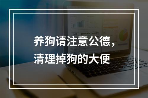 养狗请注意公德，清理掉狗的大便