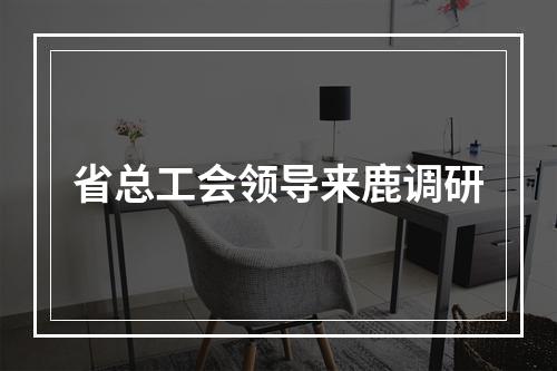 省总工会领导来鹿调研