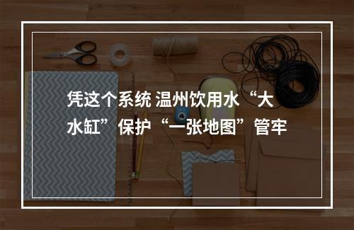 凭这个系统 温州饮用水“大水缸”保护“一张地图”管牢