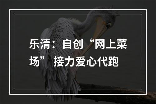 乐清：自创“网上菜场” 接力爱心代跑