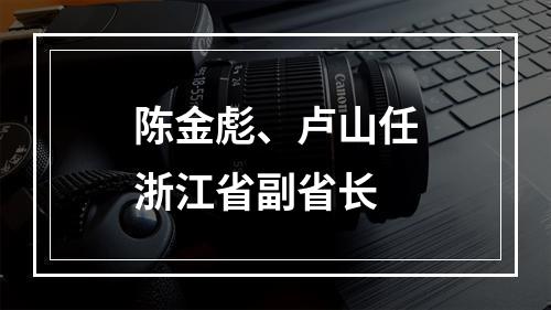 陈金彪、卢山任浙江省副省长