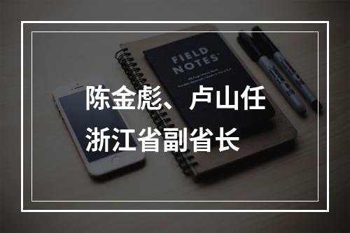 陈金彪、卢山任浙江省副省长