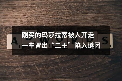 刚买的玛莎拉蒂被人开走 一车冒出“二主”陷入谜团