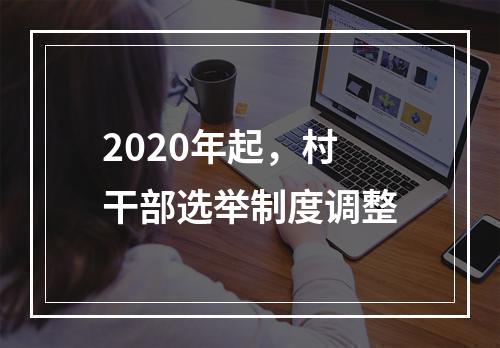 2020年起，村干部选举制度调整