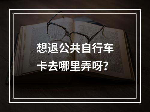 想退公共自行车卡去哪里弄呀？