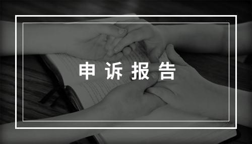 申  诉  报  告