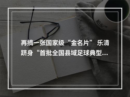 再摘一张国家级“金名片” 乐清跻身“首批全国县域足球典型”