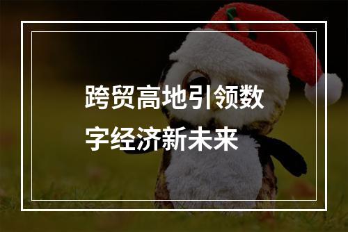 跨贸高地引领数字经济新未来