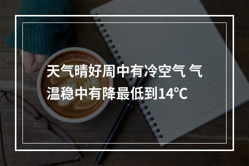 天气晴好周中有冷空气 气温稳中有降最低到14℃