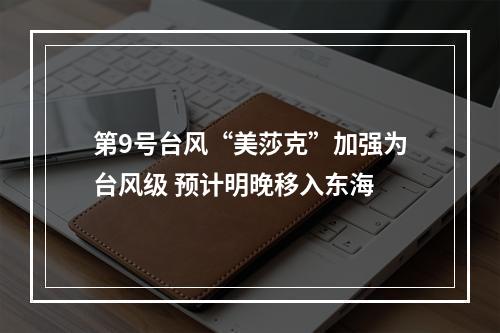 第9号台风“美莎克”加强为台风级 预计明晚移入东海
