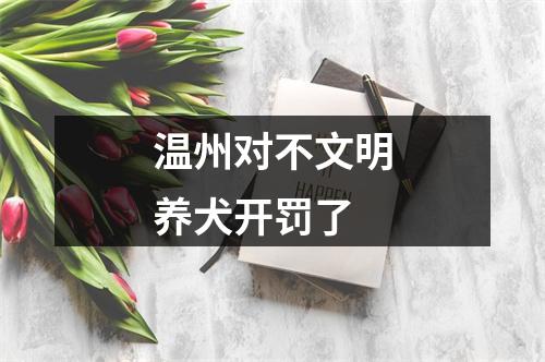 温州对不文明养犬开罚了