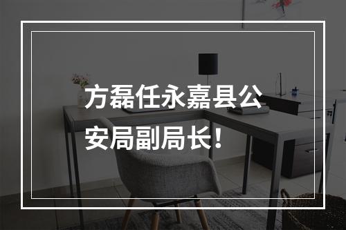 方磊任永嘉县公安局副局长！