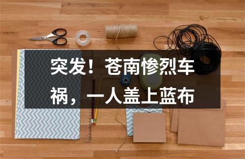 突发！苍南惨烈车祸，一人盖上蓝布