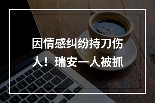 因情感纠纷持刀伤人！瑞安一人被抓