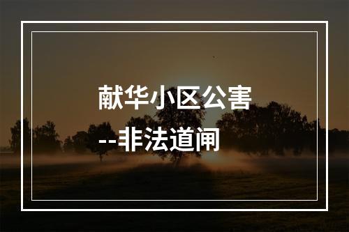 献华小区公害--非法道闸