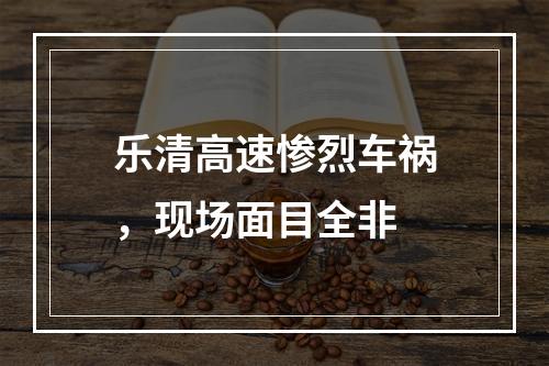 乐清高速惨烈车祸，现场面目全非