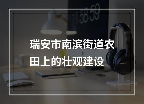 瑞安市南滨街道农田上的壮观建设