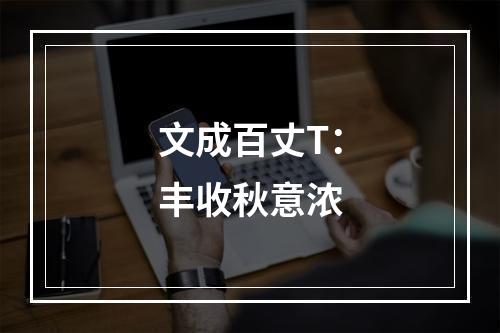 文成百丈T：丰收秋意浓