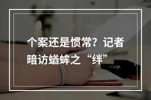 个案还是惯常？记者暗访蝤蛑之“绊”