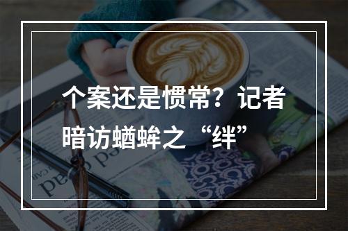 个案还是惯常？记者暗访蝤蛑之“绊”