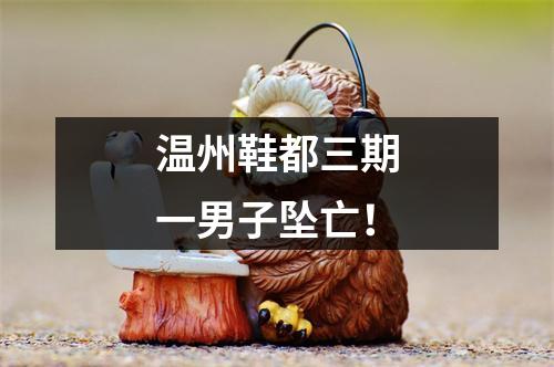 温州鞋都三期一男子坠亡！