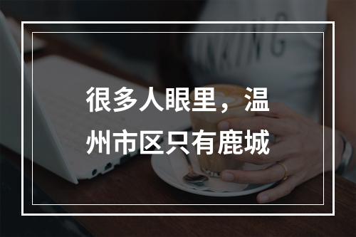 很多人眼里，温州市区只有鹿城