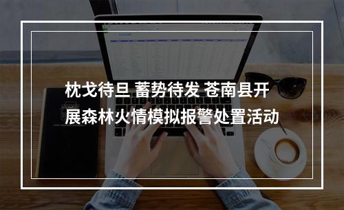 枕戈待旦 蓄势待发 苍南县开展森林火情模拟报警处置活动